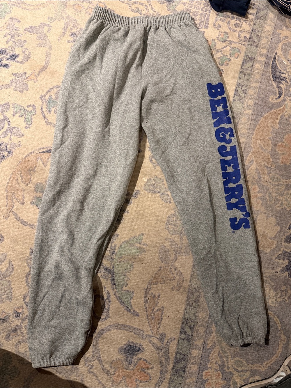 Ben &Jerry’s Women Gray Sweatpants with Blue Logo